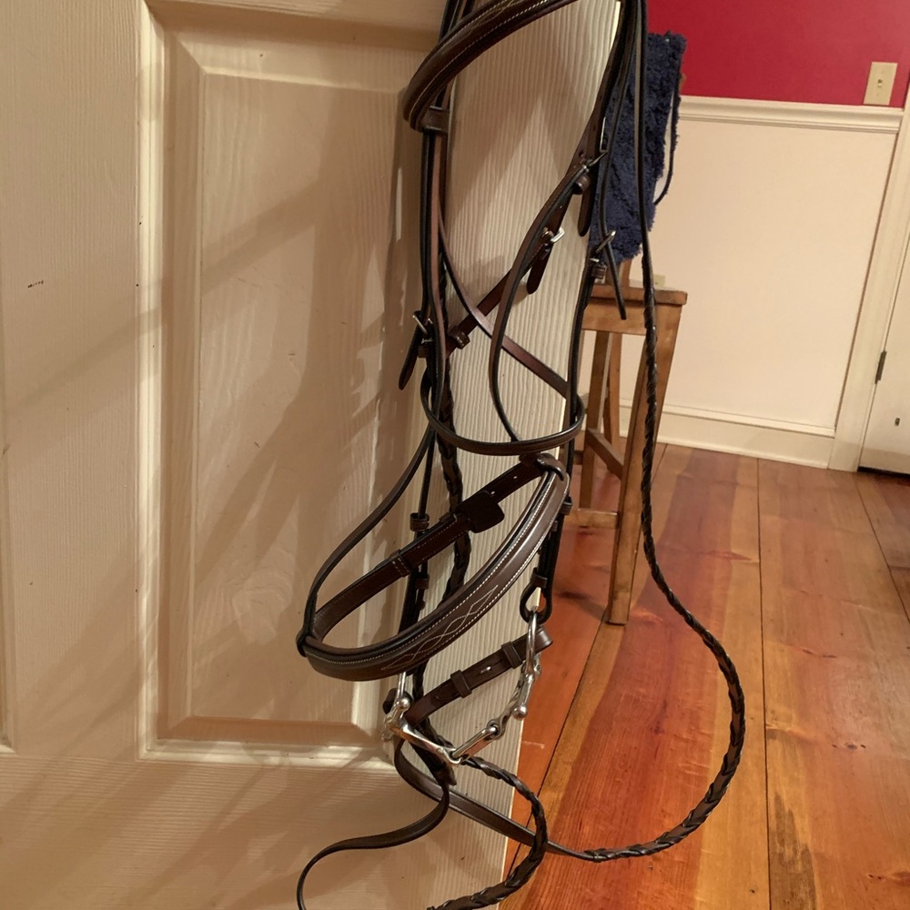 English leather bridle with bit